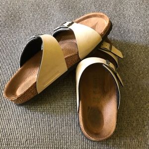 Beige Birkenstocks